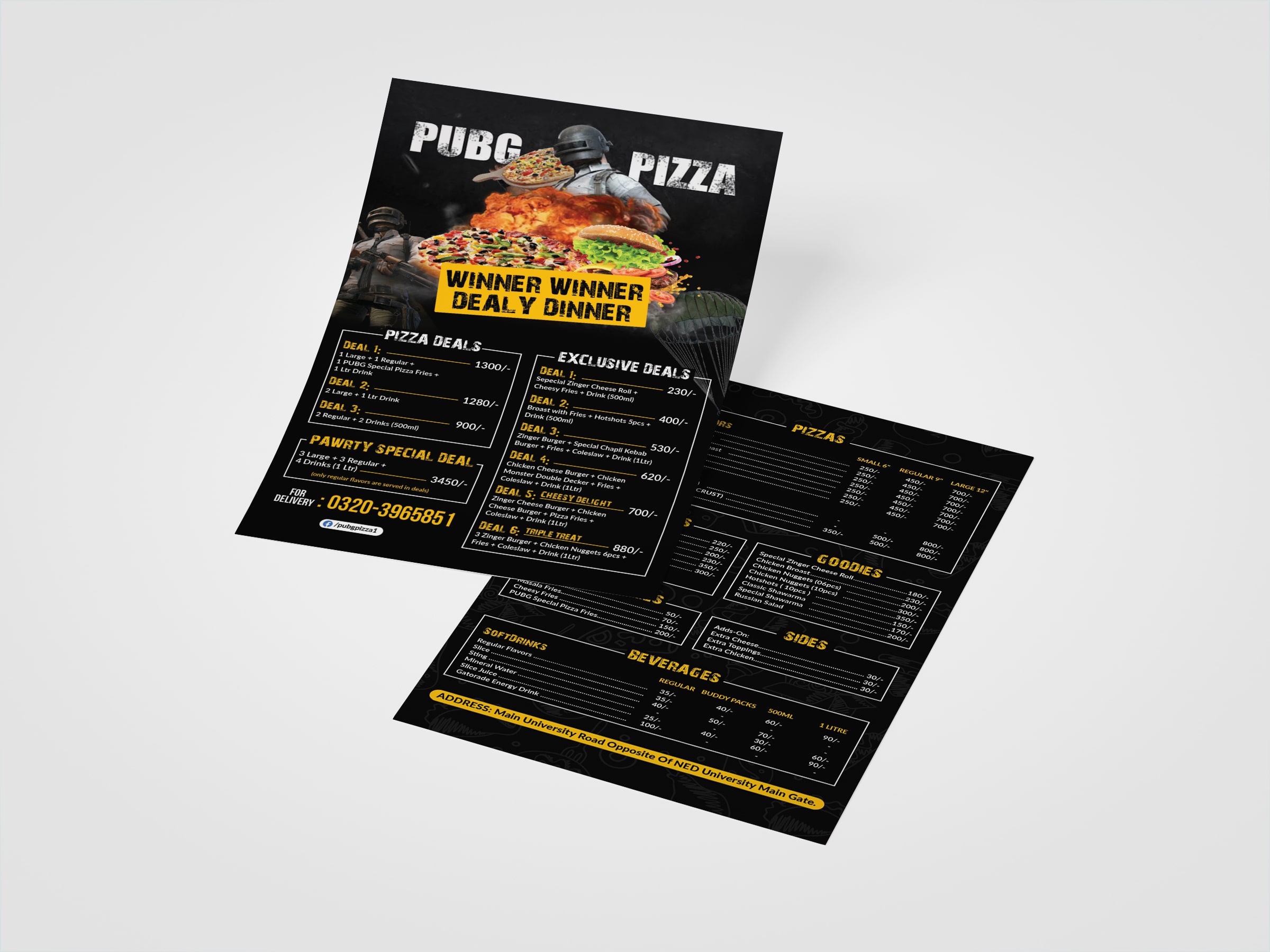 Modern double vertical flyer design sample in Austin